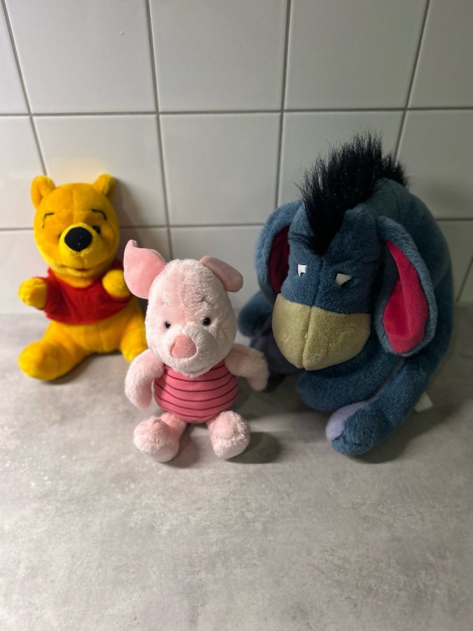 Nalle Puh Nasse och Ior gosedjur leksak barn nallar Disney