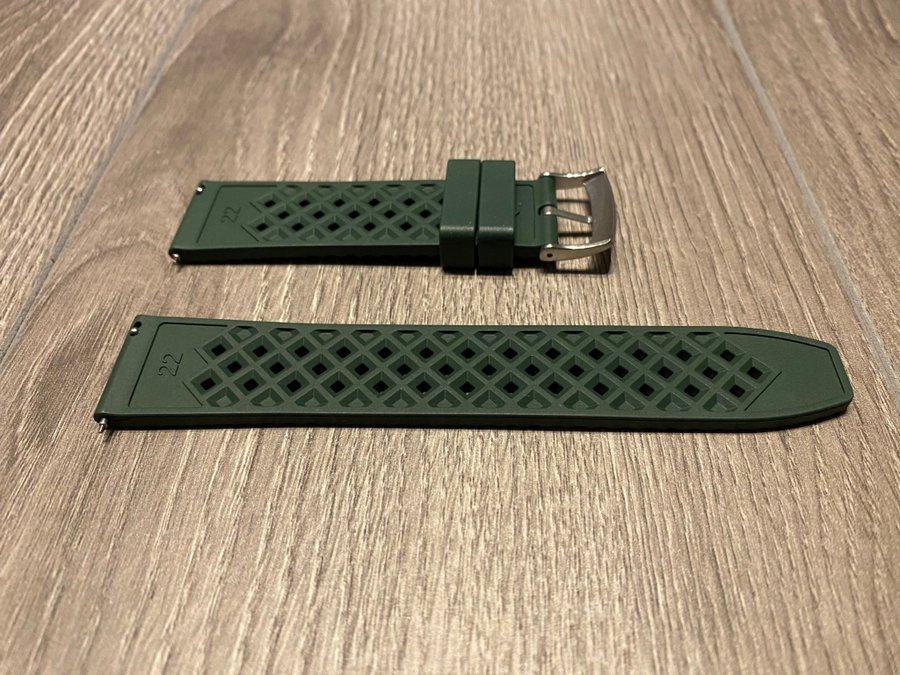 Klockband FKM Gummi 22mm