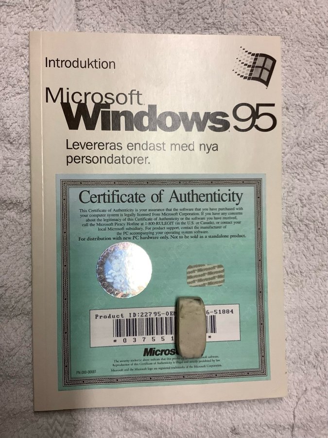 Microsoft Windows 95 - Product ID