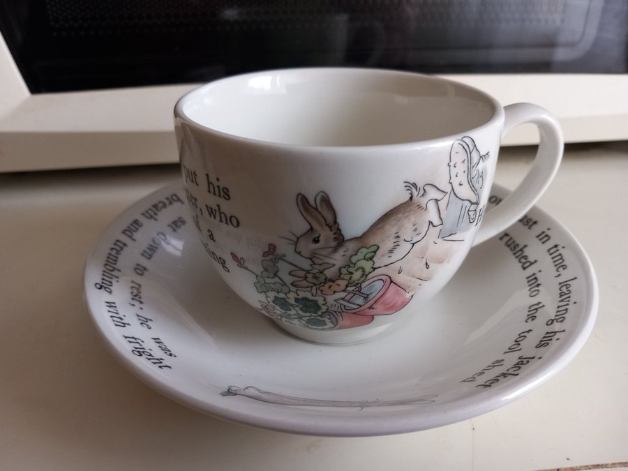 Wedgwood Beatrix Potter Peter Rabbit Porcelain Cup  Saucer.