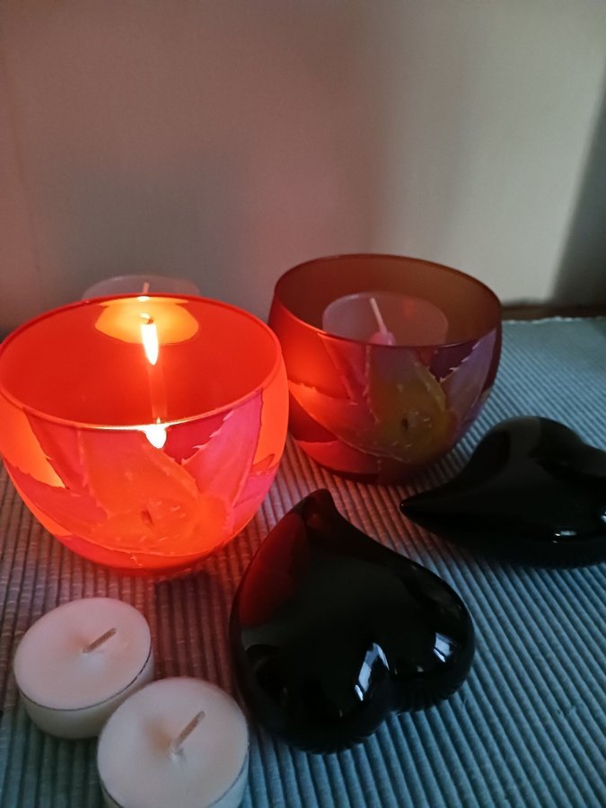 Partylite 2 st Ljuslyktor och Hjärtan