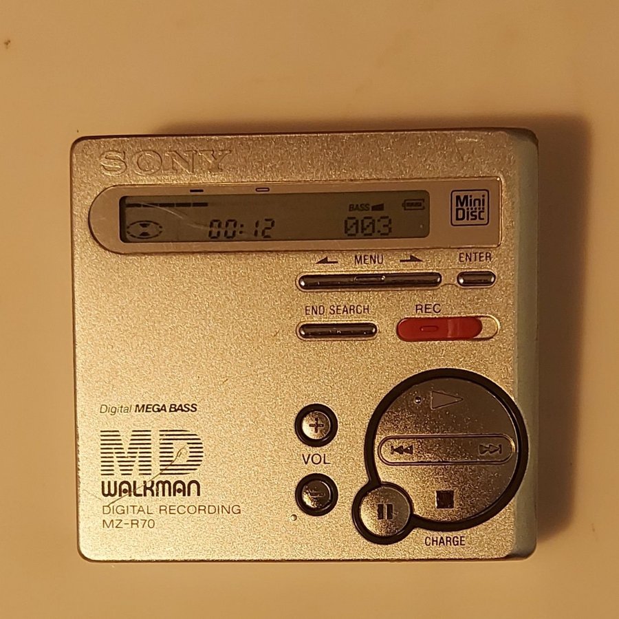 Sony Walkman MZ-R70 Minidisc Spelare MD