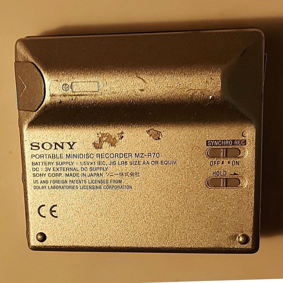 Sony Walkman MZ-R70 Minidisc Spelare MD