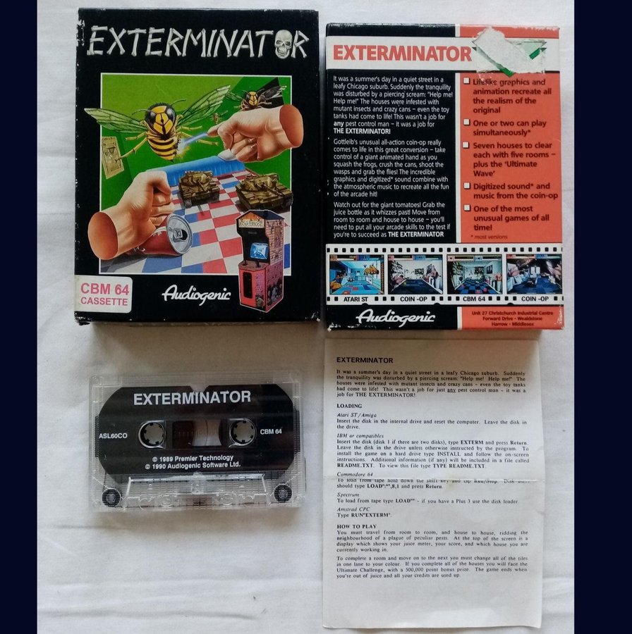 Exterminator (Audiogenic - ASL) ->TESTAD<- Commodore 64 / C64 Spel