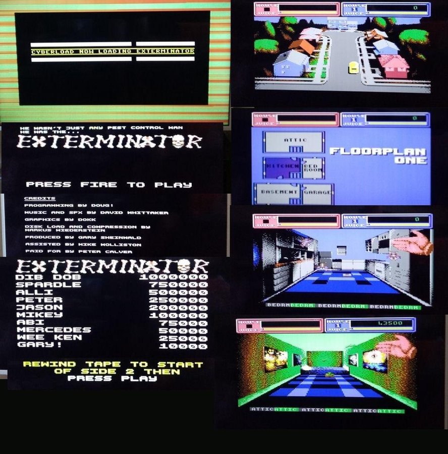 Exterminator (Audiogenic - ASL) ->TESTAD<- Commodore 64 / C64 Spel