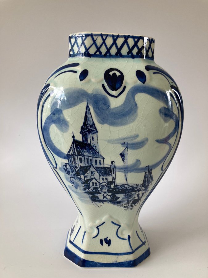 Delft handmålad vas, Delft Handpainted vase