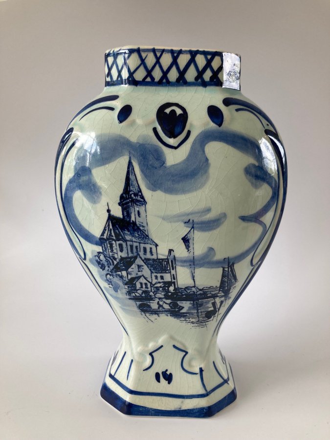 Delft handmålad vas, Delft Handpainted vase