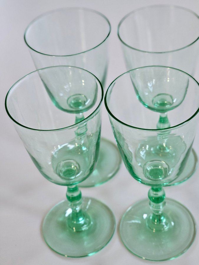 4st vintage likör glas Uranglas