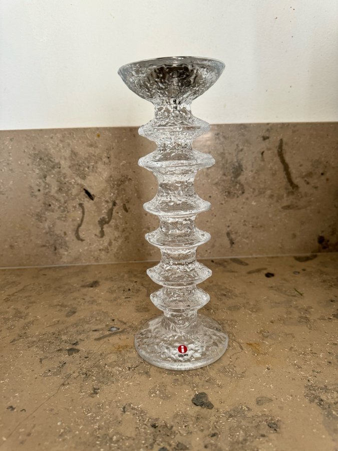 Iittala Festivo Timo Sarpaneva Ljusstake 6 ringar Ettikettmärkt 50-tal 60 Retro