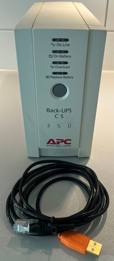 APC Back-UPS CS 350 / BK350EI - Inklusive batteri och interfacesladd