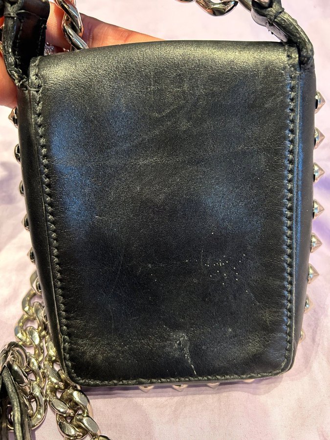 Vintage Miu Miu studded mini leather bag