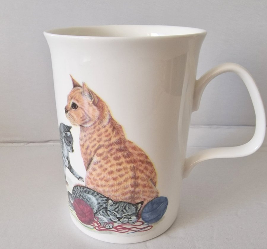 mugg med katter kat kats familj Roy Kirkham England Bone China