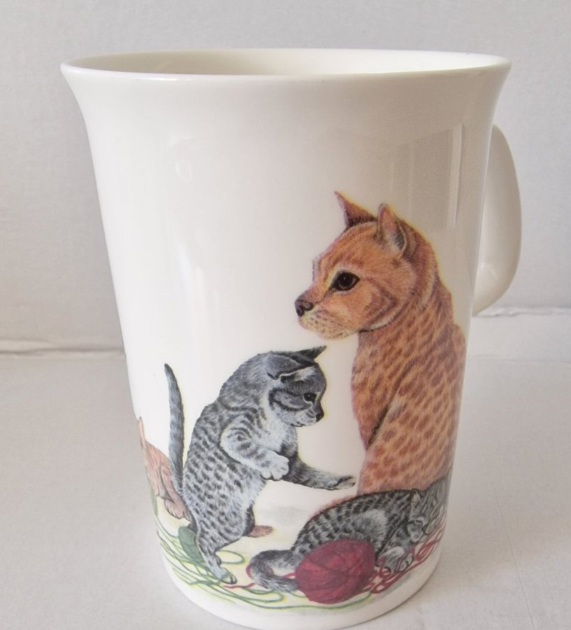 mugg med katter kat kats familj Roy Kirkham England Bone China