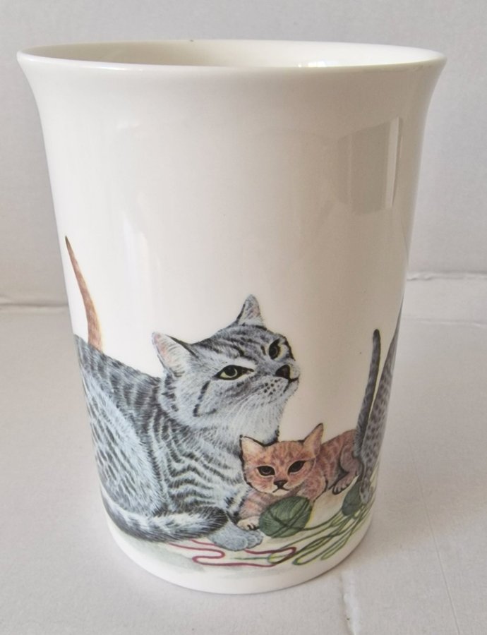 mugg med katter kat kats familj Roy Kirkham England Bone China