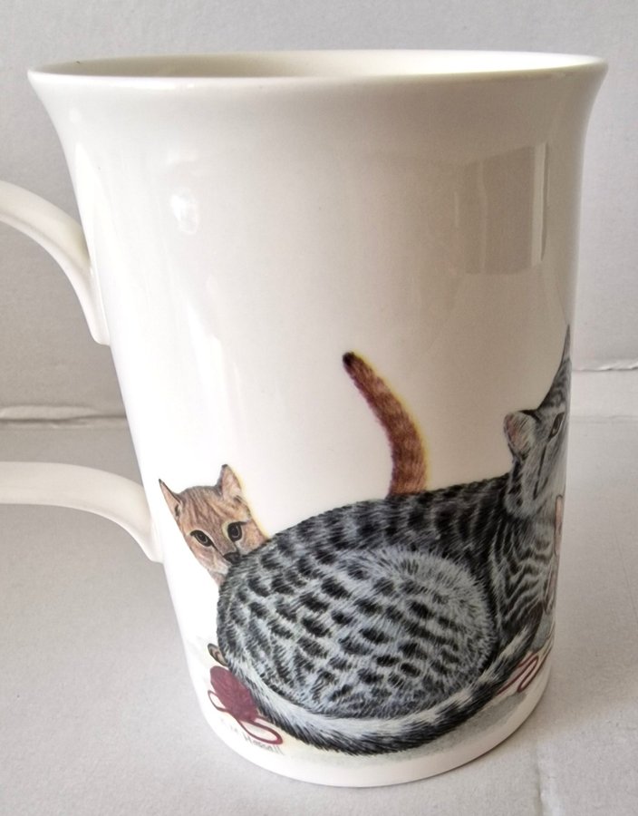 mugg med katter kat kats familj Roy Kirkham England Bone China