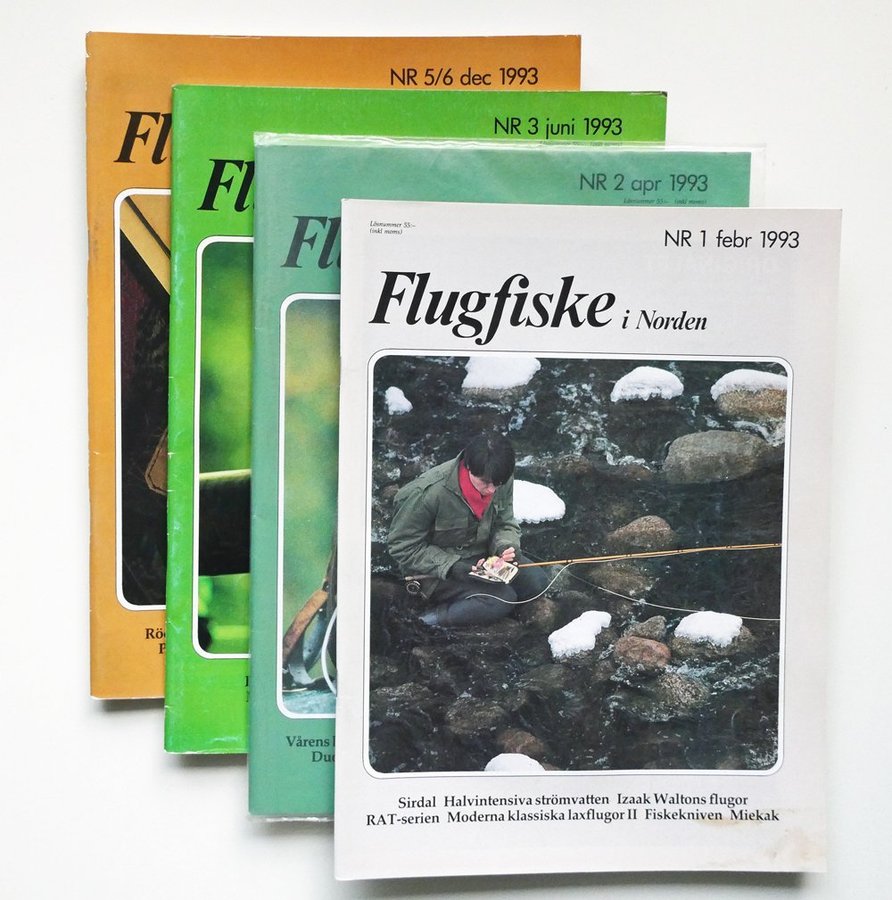 Flugfiske I Norden - 1993 - 4 st utgåvor -