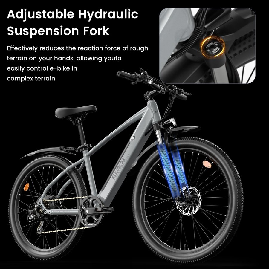 275" Elcykel 750W Höghastighetsmotor med 48V 104AH batteri MTB GN27