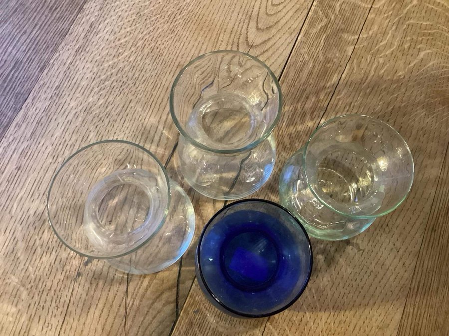 4 hyacintglas olika varianter och storlekar