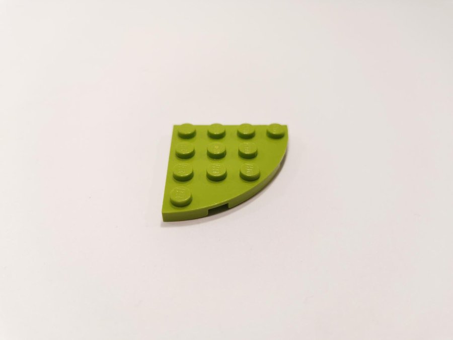 Lego - vinge - plate - hörn - 4x4 - part 30565 - mintgrön (lime)