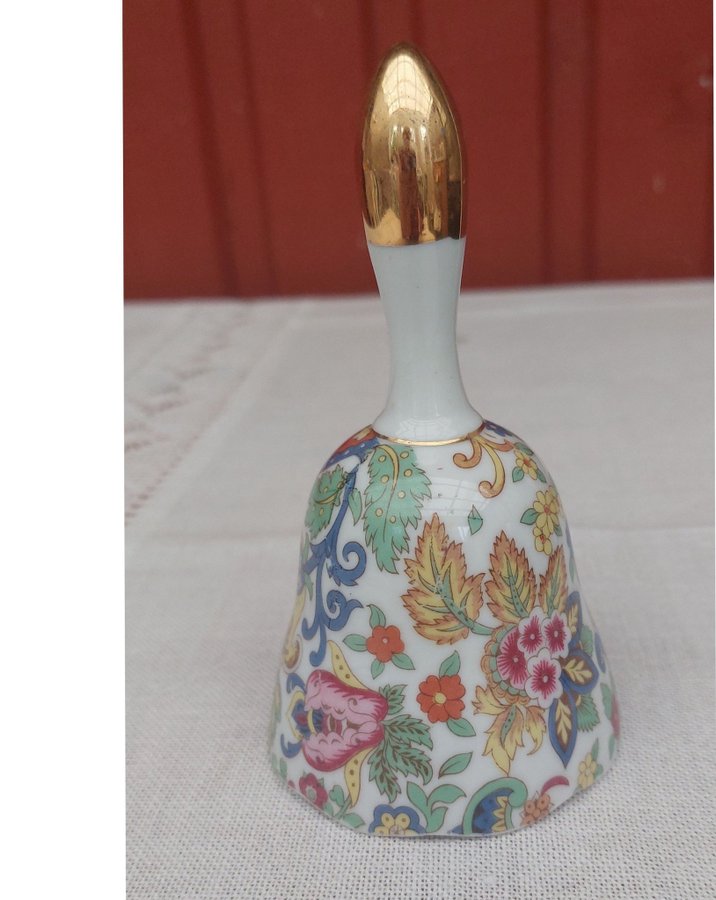 Porcelain Bell med blommönster/ guldförgyllning/ Japan/ samlarobjekt/ inredning