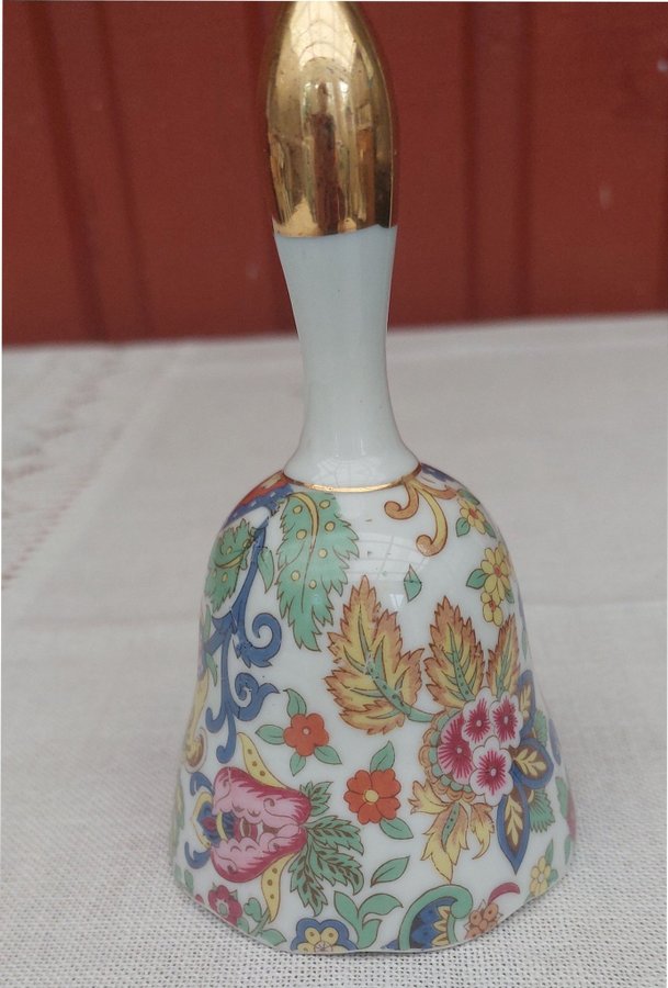 Porcelain Bell med blommönster/ guldförgyllning/ Japan/ samlarobjekt/ inredning