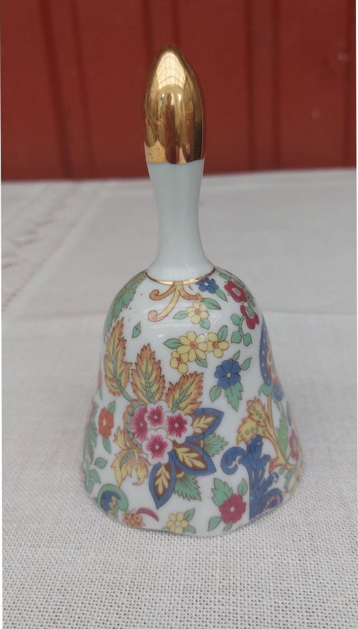 Porcelain Bell med blommönster/ guldförgyllning/ Japan/ samlarobjekt/ inredning