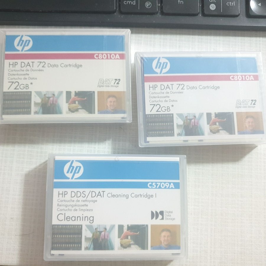 2st av:(HP DAT 72GB Data Cartridge )+ 1 st av (HD DDS/DATCleaning Cartridge)