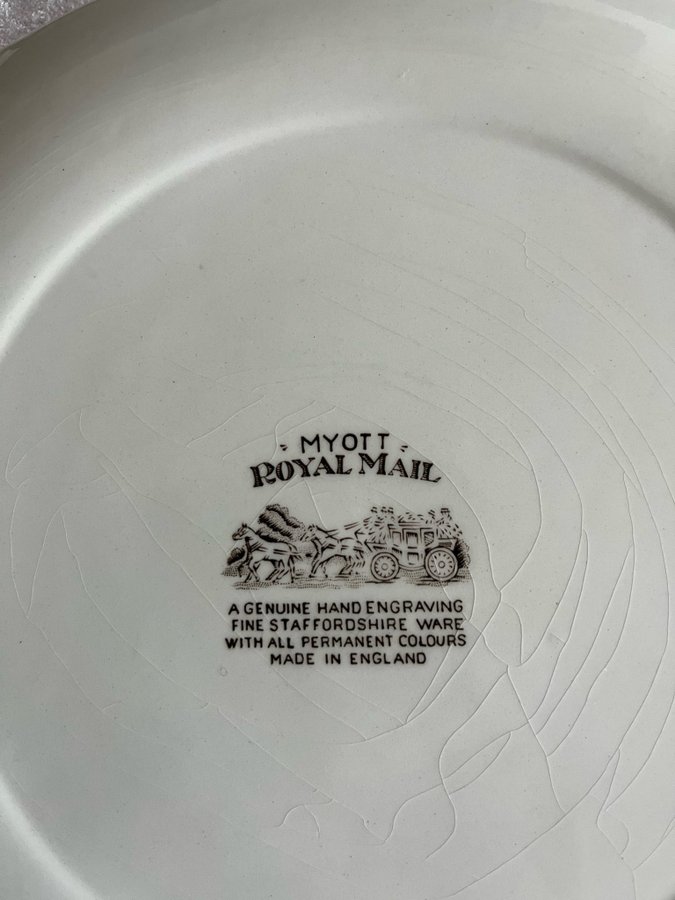 Myott Royal mail Staffordshire England 1 fat/tallrik