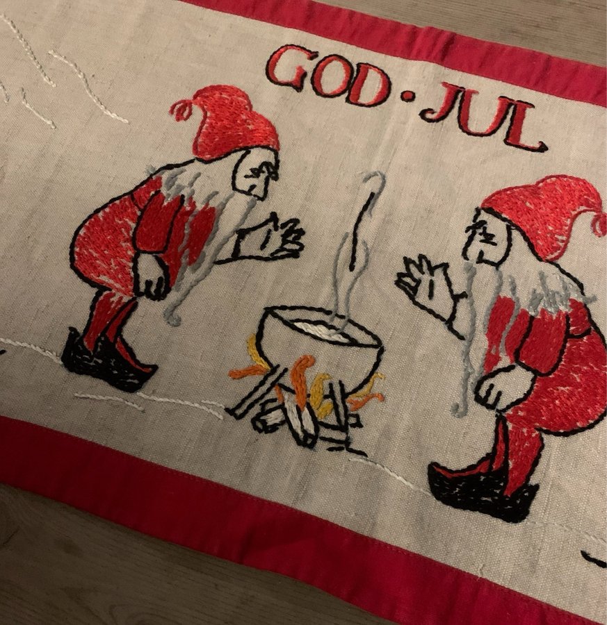 Gammal julbonad - broderi broderad bonad - vepa till jul