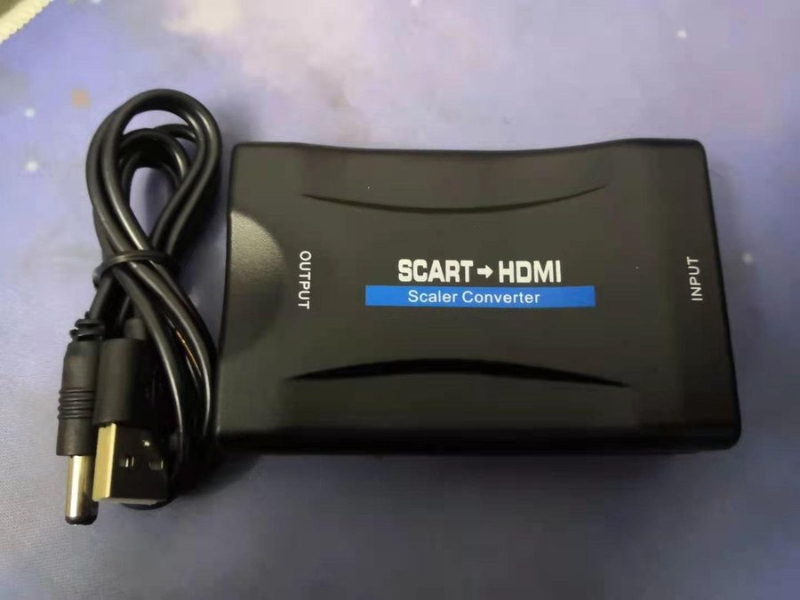 Scart till HDMI omvandlare 1080p Svart