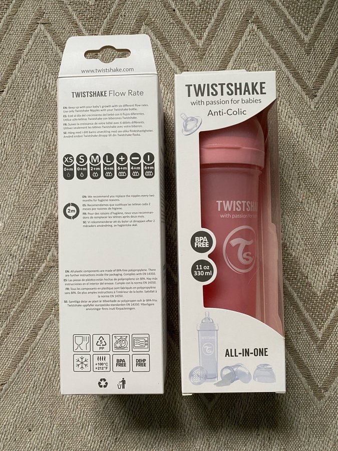 Nappflaska 330ml från Twistshake 2 st