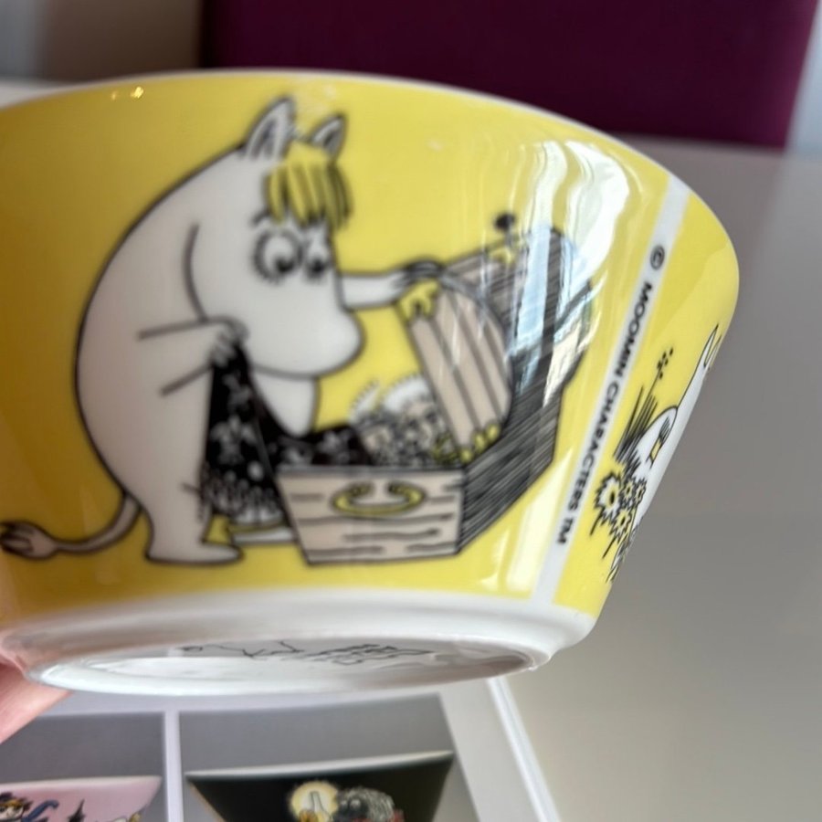 Arabia Moomin Skål Gul ” Snorkfröken"