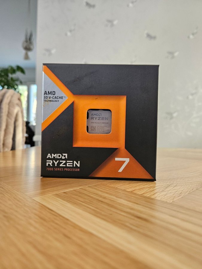 Oöppnad Ryzen 7 7800x3d