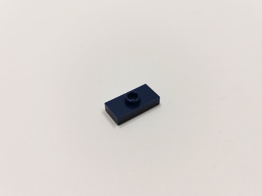 Lego - 1x2 - platt - plate - modifierad - part 3794a - mörkblå