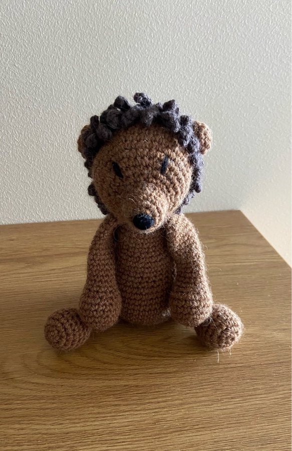 Handgjord amigurumi igelkott virkad virkat gosedjur