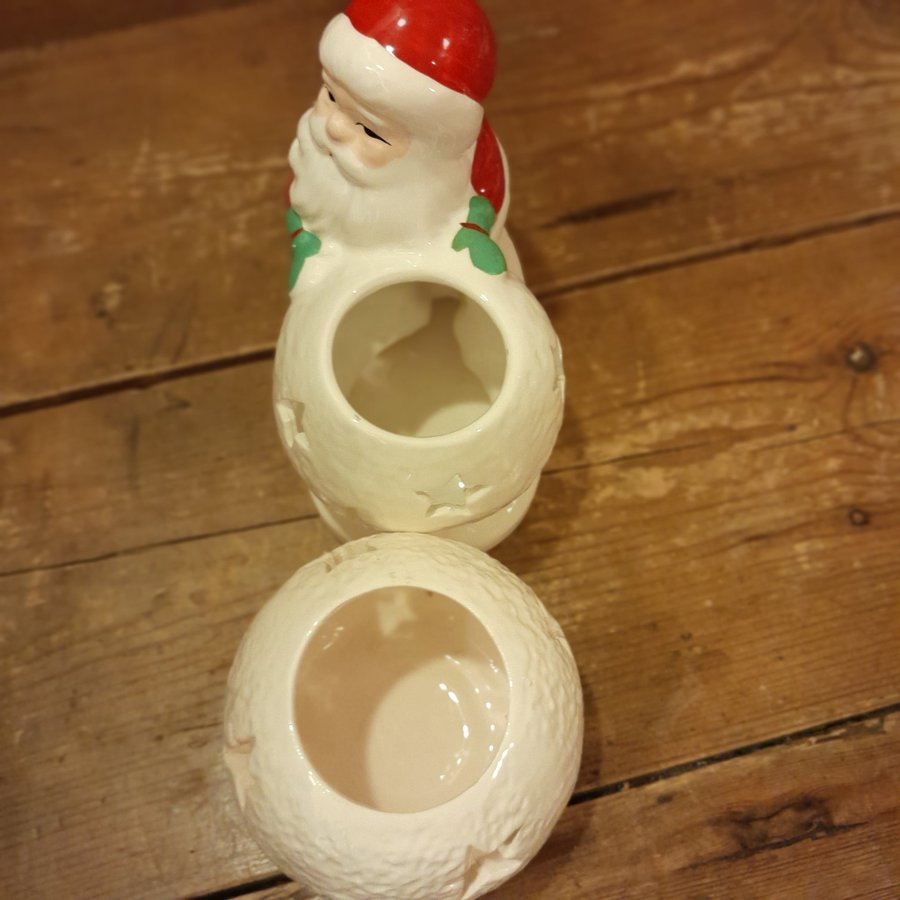 Jultomte ljuslykta med Snöboll + Ljuslykta Snöboll