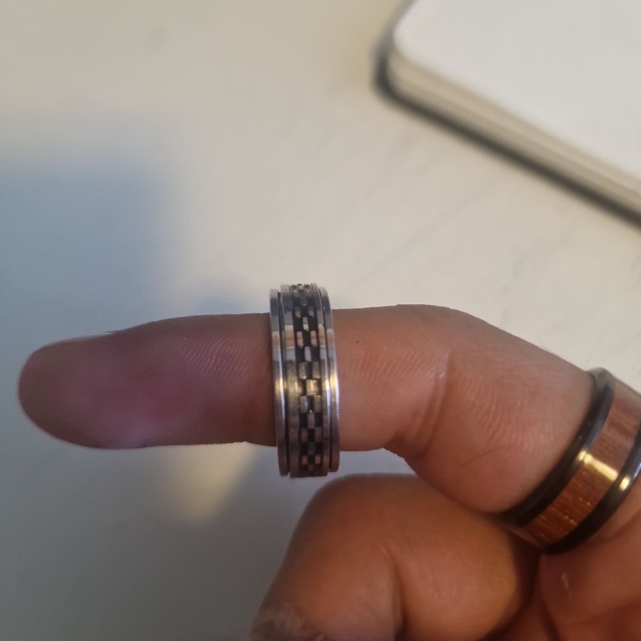 Spinning stainless steel ring