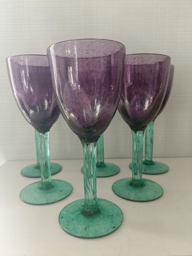 6 st Kosta Boda Pokalglas Design Gunnel Sahlin