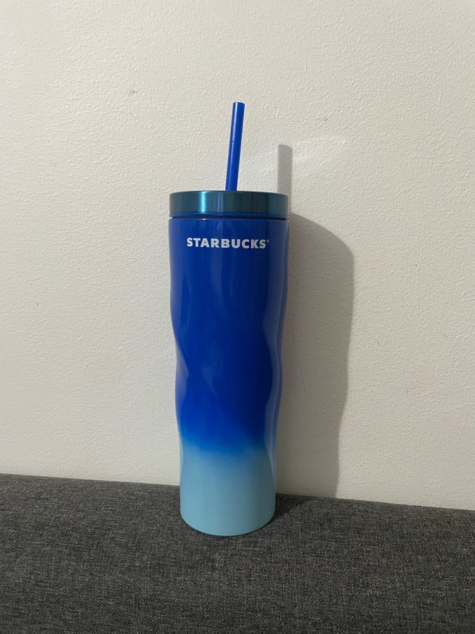 Starbucks light blue and royal blue ss cold cup