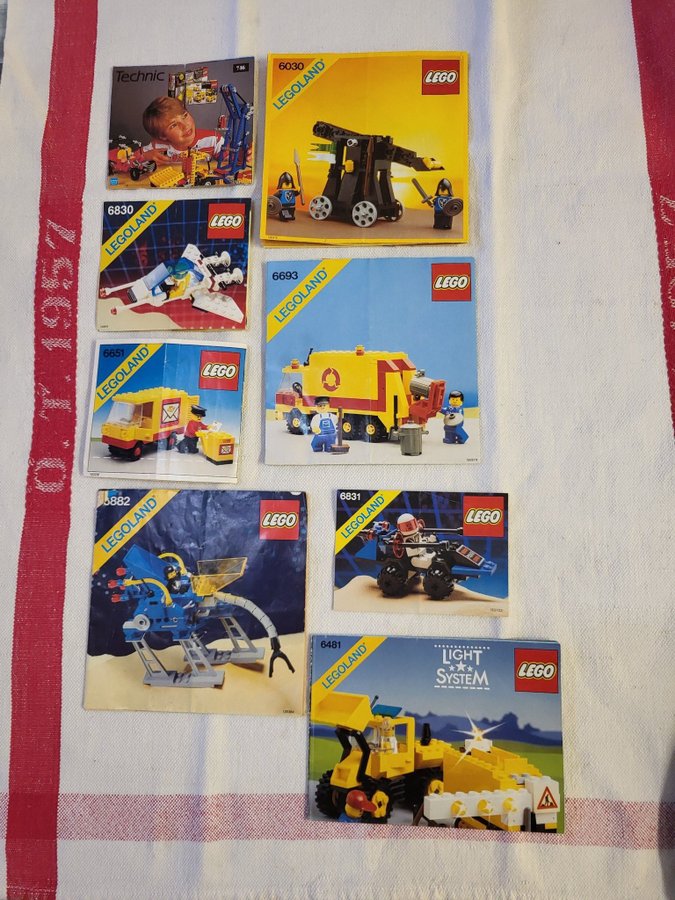 Lego 6030, 6693, 6830, 6831, 6651, 6481