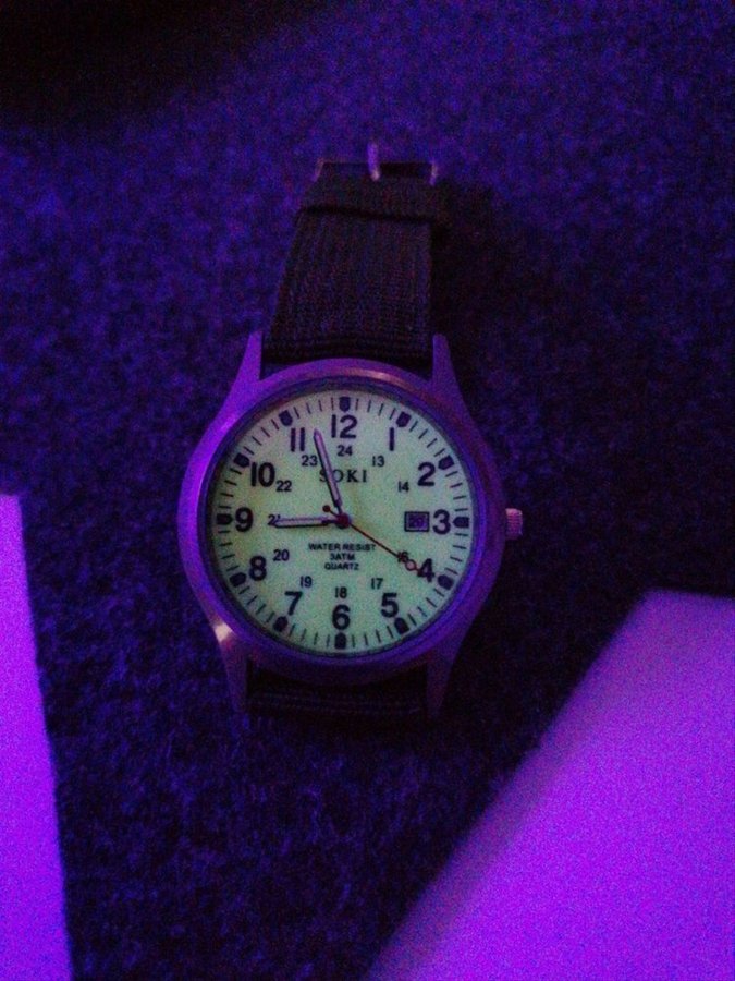 SOKU LUMINOUS ARMY DATE wristwatch