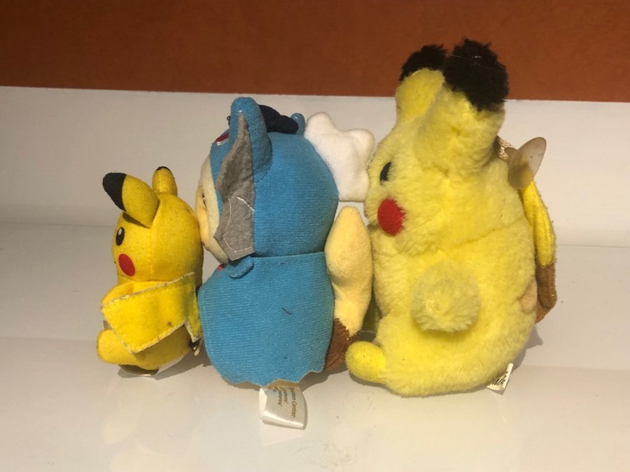 3 st Pokémon gosedjur plush Pikachu