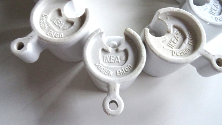 10 st delbara ljushållare för värmeljus i porslin, design Ehlen Johansson, IKEA