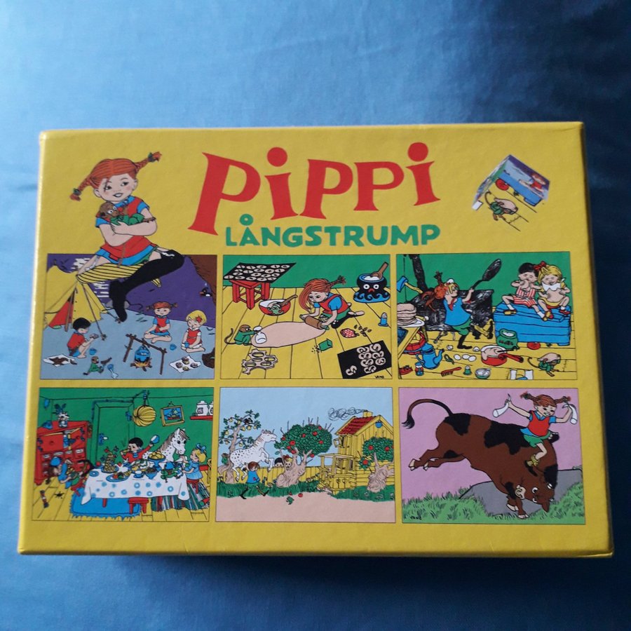 Pippi Långstrump pussel kubpussel i trä