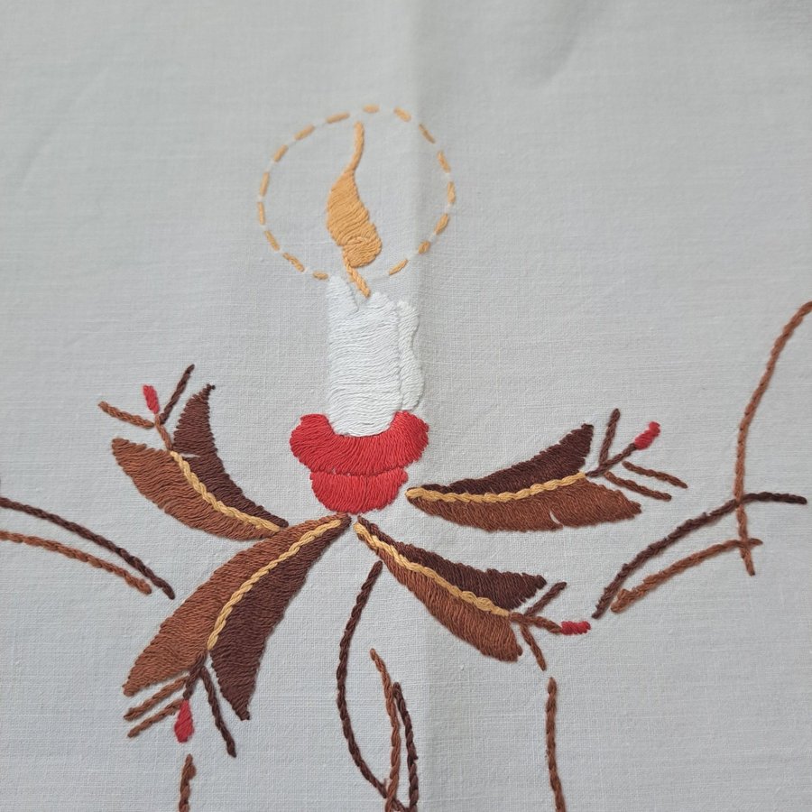 Handbroderad julduk advent