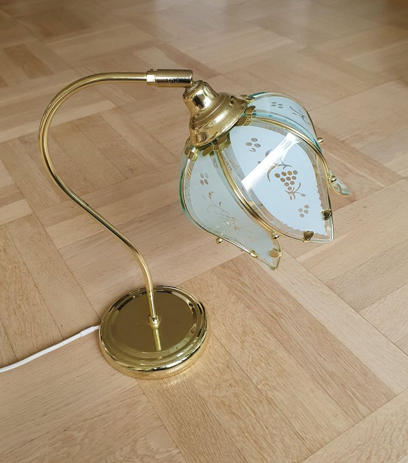 Bordslampa lampa tulpan glas lotuslampa tulpanlampa liljekonvaljlampa svanhals