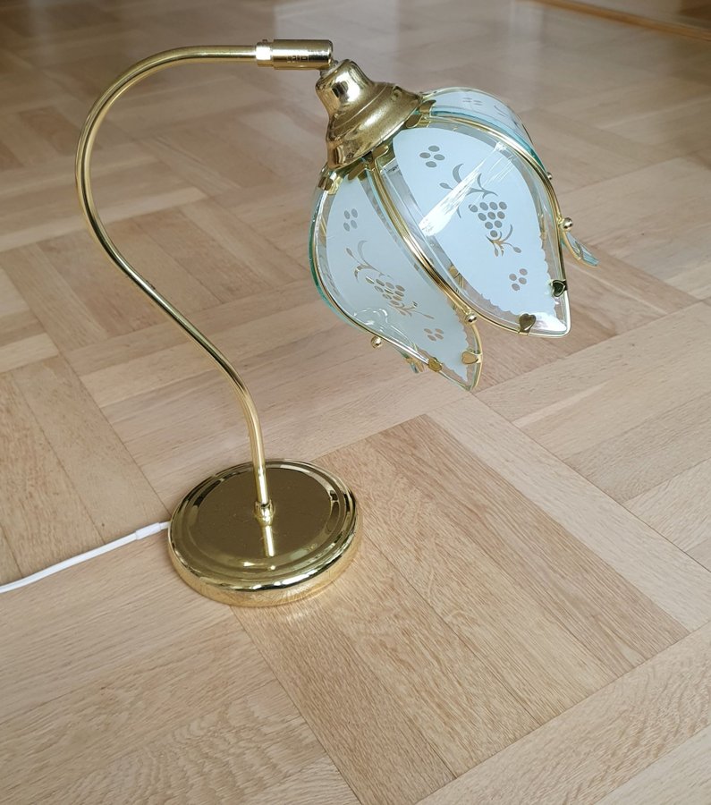 Bordslampa lampa tulpan glas lotuslampa tulpanlampa liljekonvaljlampa svanhals