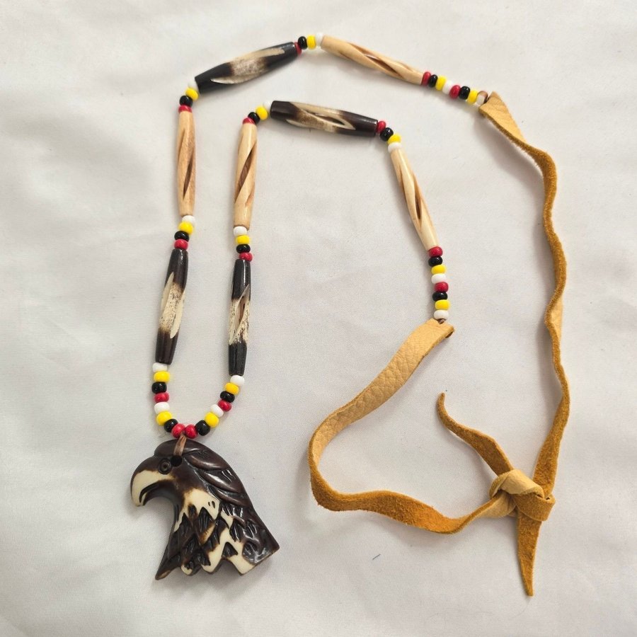 Halsband - Lakota - Woonded Knee - Pine Ridge Reservation - Elk - Örnhuvud