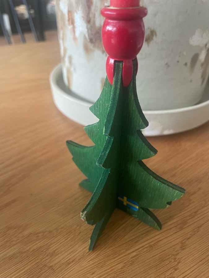 Julgran ljusstake trä gran för julgransljus retro jul advent