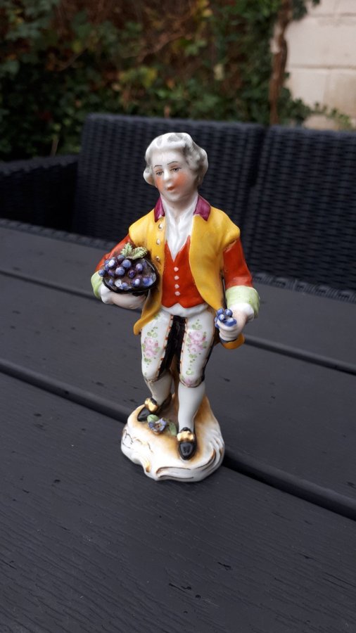 Old Stamped Porcelain Figurine 12cm. From Old Collection of Figurines Statuettes